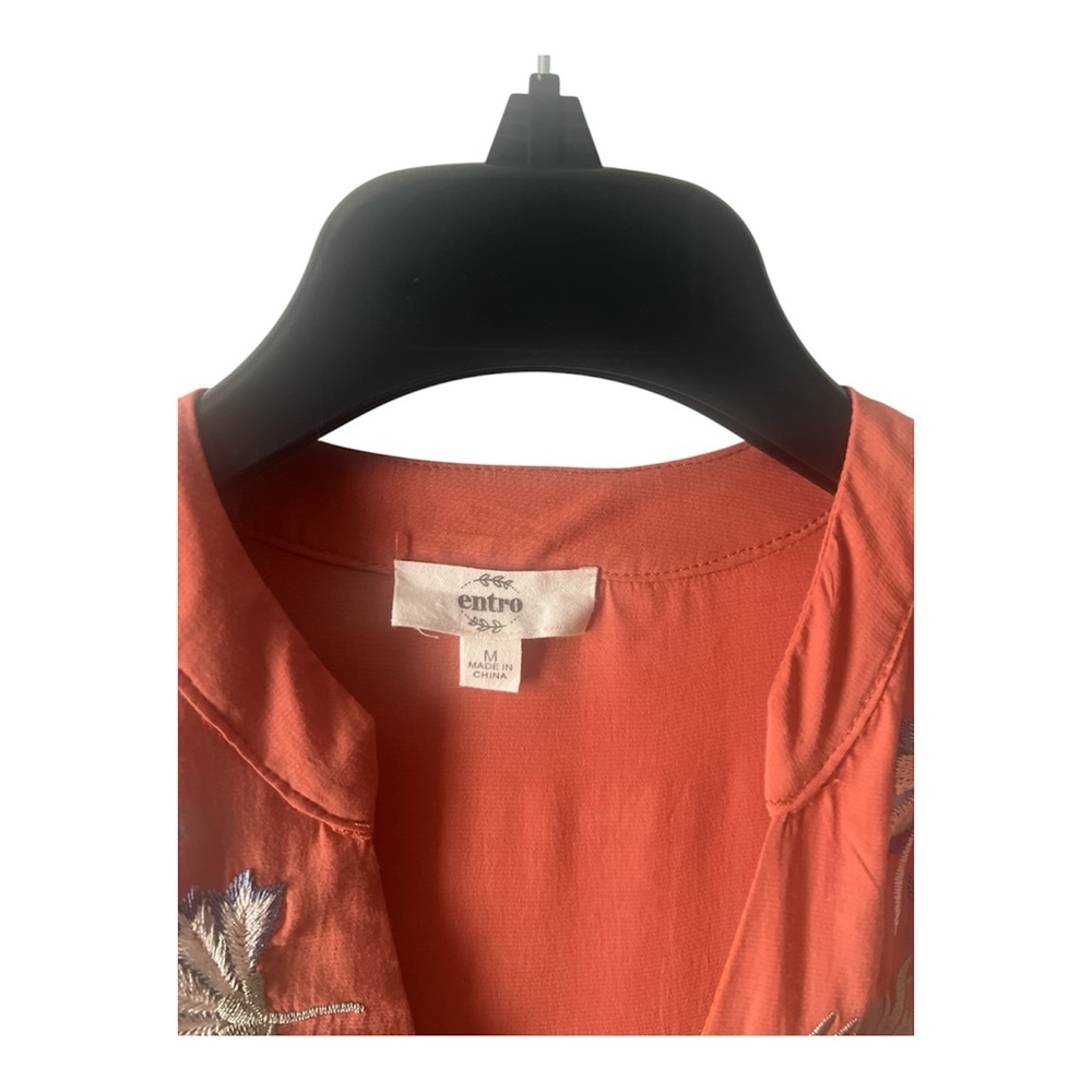 Entro Colorful Stylish‎ Coral Floral Dress, Size M - Picture 6 of 11